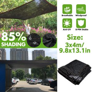 Nets 85% Black Shade Cloth Durable Mesh Tarp with Grommets Garden Sunblock Shade Cloth Shading Antifreezing Sun Sails Shelters