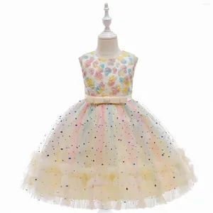 Девушка платья детское свадебное платье для девочек от 3 до 9 лет конкурса дня рождения