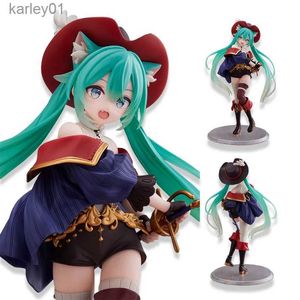 Anime manga 20 cm seksowne działania żywica anime figura kota, która nosi buty bajki kraina krańca kaii girl figurka japońskie lalki klasyczne yq240325