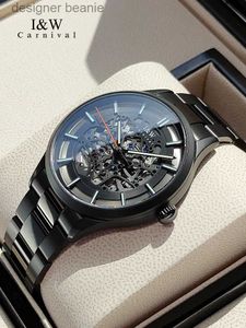 Wristwatches Mens Carnival Top Luxury Fashion Skeleton Automatic Mechanical Mens Waterproof Sports Watch Montre HommeC24325