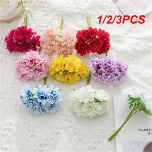 Flores decorativas 1/2/3pcs Artificial Bouquet Stuquet Party Wedding Party Decoração de Natal Home Supplies Holiday Scrapbook Craft Fake Fake