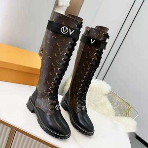Leather Long Barrel Waterproof Boots Quality Head Non slip Buckle Snow Boots