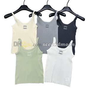 Quick Drying Tanks Top Women Elastic Sport Tee Luxury Embroidered Gym Tees Summer Breathable Vest