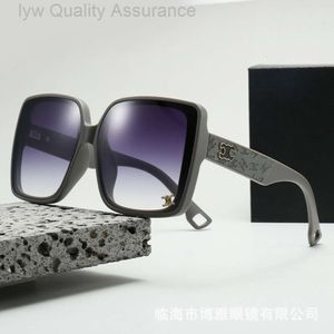 Designer celinr óculos de sol 2024 nova moda feminina óculos de sol edição coreana grande quadro óculos de sol pequena fragrância proteção solar óculos remendo detalhes grande pl