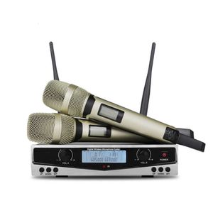 NTBD SKM9100 Dual Wireless Microphone System för professionella scenföreställningar - Högkvalitativ UHF -dynamiska mikrofoner med långdistansområde