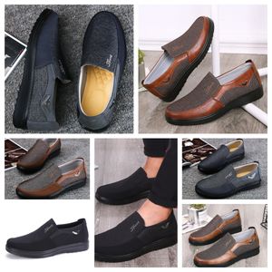 Shoes GAI sneaker Casual Shoes Men Single Business Round Toe Shoe Casual Soft Sole Slipper Flat Men Classic comfortable Leather shoes soft size EUR 38-50