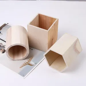 Flaschen Einfachheit Mode Büro Organizer Bleistift Container Schreibtisch Zubehör Aufbewahrungsbox Holz Stifthalter Halter