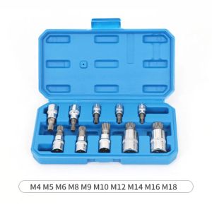 ContactDozen Profesyonel 10 PCS XZN 12 POINTRE Üçlü kare Soket Bit Set Koruma Kanıtı Kasa Otomotiv Araç Kiti Yüksek Kalite