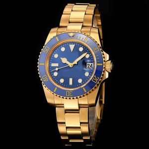 orologio da uomo in oro giallo 18 carati con scatola per orologi in ceramica blu e documenti 116618LB Orologio da polso da uomo automatico alla moda