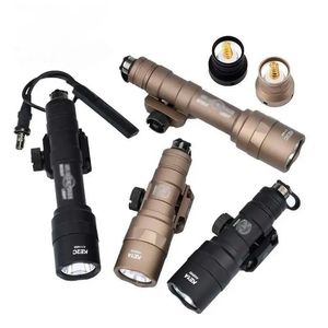 Torches wadsn airsoft sured sured sure m300c m300b 미니 스카우트 라이트 M600U 무기 라이트 라이플 AR15 HK416 M4 헌팅 LED 손전등 랜턴 토치 LL