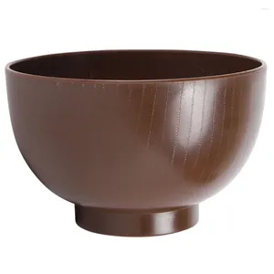 Bowls Small Soup Bowl Reusable Container Japanese Style Wood Grain Kitchen Cutlery Plastic Convenient Rice Supply