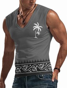 New Fitn Underhirt da uomo Abbigliamento Fitn Bodybuilding Underhirt Summer Beach Beach Wear Sleevel Shirt Shirt V7QX#