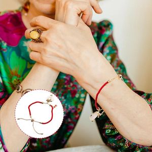 Charm-Armbänder, rote Schnur, Schutz für Frauen und Mädchen, Drachenjahr, Kordel, chinesische Mode