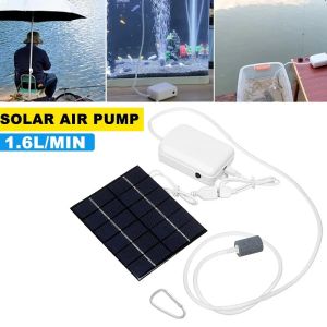 Pumpar USB Solpanel Vattenpump Syresolpanelens fontän 1.6L/min uppladdningsbar 2000mA för fiskbehållare