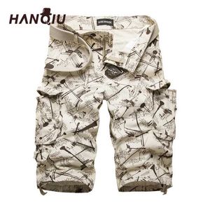 Men's Shorts Summer Cotton Mens Goods Shorts Fashion Camo Mens Shorts Multi Pocket Leisure Camo Outdoor Charging Mens Shorts J240325