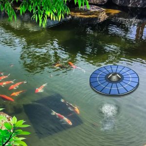 Accessories 2.5W Round Solar Oxygen Pump Stable Silent Water Air Aerator Pumps For Aquarium Fish Tank Pond Outdoor Fishing Oxygenation