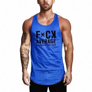 gym Mesh Men's Tank Top Fitn Brand Fi Stringer Casual Singlets Sleevel Shirts Bodybuilding Workout Vest Undershirt 18RB#