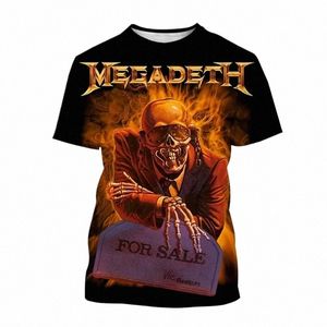 nieuweモードMegadeth 3d Printing TシャツHEREN DAMES TOPS POPULAIRE TシャツHIPHOP STIJL KORTE MOUWEN TSHIRT JGENS VINTAGE TEES H7KK＃