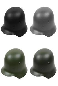 M35 Stålhjälmskydd Hjälm Rostfritt stål med läderfoder för män German War Hard Hat Outdoor Activity207G7702337