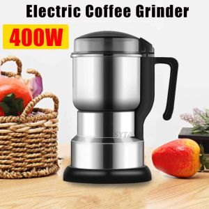 Ferramentas 400w moedor de café elétrico máquina cozinha cereais nozes grãos moedor especiarias para casa multifuncional máquina moedor café