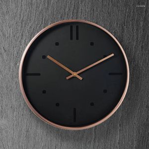 Wall Clocks Metal Luxury Clock Rose Gold Living Room Modern Creative Simple Mute Quartz Exquisite Home Decoration