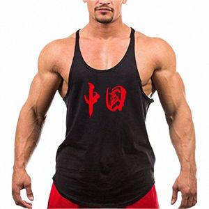 mens Gym Brand Sports Clothing Bodybuilding Tank Tops Fitn Training Sleevel Shirt Cott Muscle Undershirt Running Singlet 26gO#