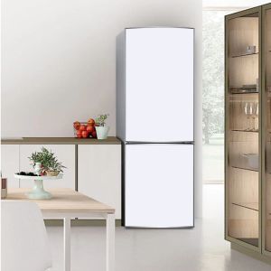 Adesivos branco puro minimalismo geladeira adesivo porta dupla envoltório cozinha papel de parede acessórios arte geladeira moderno adesivos murais