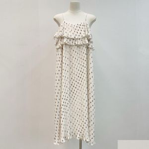 Podstawowe sukienki swobodne sukienka damska USA marka mody biała sleńowa slip midi kropla odzież odzież OTUP8