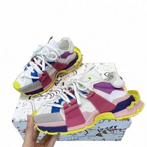 2024 Space Sneaker Designer Explosion Model Casual Shoes Splice Material Sneaker Booster Running Shoes 3M Reflective Leather Chunky Shoes Suede Size 35-46