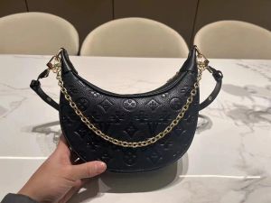 7A Hobo-Loop-Tasche Damen Designer-Umhängetasche Handtasche Croissant-Kette Taschen Halbmond-Unterarm-Geldbörsen Große Kapazität Tragetaschen Abnehmbarer Reißverschluss Braun Umhängetaschen