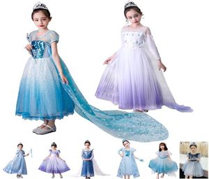 Girl039s sukienki Elza 2 sukienka Girl Snow Queen Costume Rola Pragnij Księżniczki Fancy Farzyczne Suknie Vestido Party Cosplay1853756