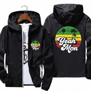 Ja m Jamaica Rasta Roots Rock Reggae Jamaican Retro Gift Men's T Shirts Windbreaker Reflective Coat Sunscreen Pilot Jacket G8BZ#