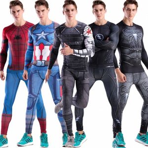 rguard Super T-Shirt Men's Lg Sleeve Compri Tight Fitn Gym Sports Digital Printing Running Tracksuit Hero Jerseys i9wh#