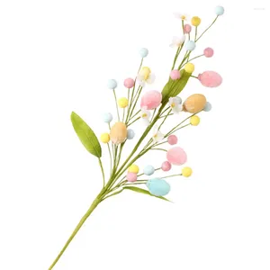 Decorative Flowers Easter Foam Egg Tree Branch DIY Painting Artificial Flower Plant 2024 Party Decoration Home Table Decor