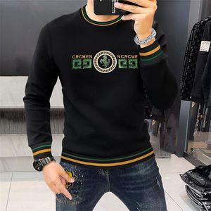 Yeni 2024 Tasarımcı Mektubu Sıcak Matkap Gömlek Erkek Sokak Giyim Yuvarlak Boyun Gevşek Erkek Sweatshirt Toptan Lüks Pamuk Sweatshirt Kırmızı Kahverengi Asya Boyut