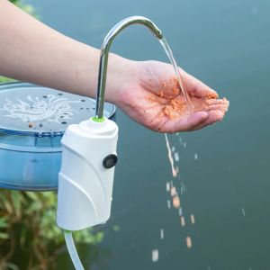 Pumpen 3 in 1 Outdoor-Angeln Sauerstoffanreicherungsluftpumpe 2600 mAh USB Intelligenter Sensor Wassersauerstoffpumpe Tragbares intelligentes Induktions-LED-Licht