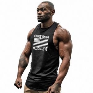 Nya varumärkesgym Tank Top Men Workout Fitn Bodybuilding ärmskjorta Male Cott Clothing Casual Singlet Vest Undertröja Y7XH#