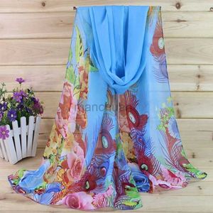 Sarongs Spring and Summer Fashionable Womens Floral Print Beach Silk Scarf Shawl Womens Fullt Matched Sun Protection Thin Gaze Soft Beach Handduk 240325