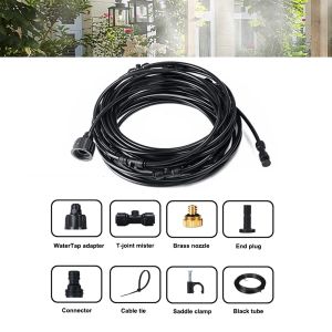 Sprayers Misting Cooling System 19FT to 59FT Misting Line for Outside Greenhouse Garden Trampoline Waterpark 626pcs Brass Nozzle