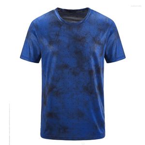 Men's T Shirts Men Short Sleeve Quick Drying T-shirt Simple Summer Thin Ice Silk Camouflage Ultra-light Sportswear Man Casual Top Plus Size