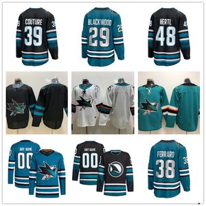 Сан -Custom Jose Sharks хоккейные трикотажные изделия 10 Klim Kostin 11 Люк Кунин 62 Кевин Лабанк 84 Января Рутта 54 Гивани Смит 7 Нико Штурм 3 Генри Трун