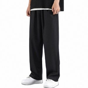мужские спортивные штаны из ледяного шелка на шнуровке Уличная одежда Harajuku Jogger Брюки Y2k Стиль Спортивный зал Негабаритные мешковатые широкие брюки 8XL H1JJ #