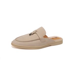 LP Shoes Women Sandals Summer Walk Lofers Loropinn Flats تنزلق على أحذية كسول غير رسمية أحذية ناعمة من جلد الغزال الجلود المصمم الفاخرة شرائح الترفيه