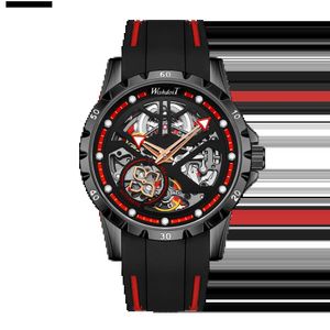 Wristwatches Doit Original Fashionable Mens Skeleton Touillon Watch Automatic Mechanical Timing Mens Luminous Waterproof New DesignC24325