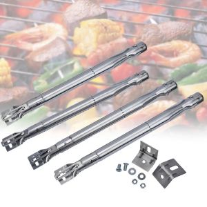 Ferramentas 4 pcs escalável churrasco gás grill tubo queimadores ajustáveis ​​3045cm substituído ferramenta de aço inoxidável substituição universal