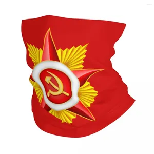 Bandanas Red Srar Sowiecki Związek Zespół Bandana Gaiter Windproof twarz szalik Rosyjska CCCP ZSRR FLAGA SOCIALISTA FLAGA RUBA TUBA BALACLAVA