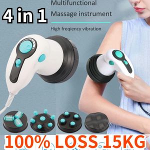 Elektrischer Ganzkörperschleiftmassagemassage Roller Handheld Infrarot -Massage Anti -Cellulite -Massager für Armbein Hüftbauchfettentferner 240312