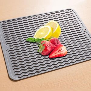 Table Mats Silicone Dish Drying Mat 40 X 30cm Large Counter Top Draining Sink