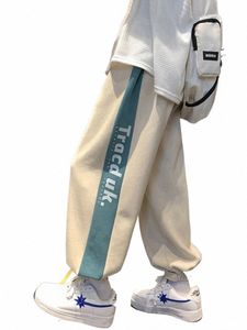 GMiixder High Street Pants Men's Spring Autumn Large Size Sweatpants HG KG Style Trendy Casual Trendy Cityboy Kpop Trousers Y31y#