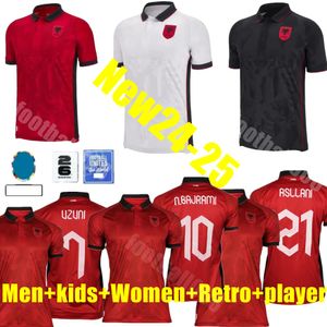 4xl 24 25 Jerseys de futebol da Albânia Kristjan Asllani Marash 2023 2024 Home fora Terceiro Kumbulla Myrto Uzuni Nedim Bajrami Novo Sport Men Size Football camisa de futebol camisa de futebol camisa de futebol